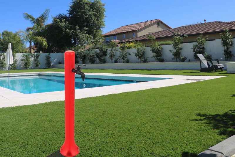 FONTANA-ACQUA-ROSSA Fuente Jardín Con Toma De Agua Lateral Roja Sined - Imagen 9